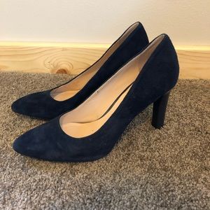 Blue suede high heels Franco Sarto size 6.5